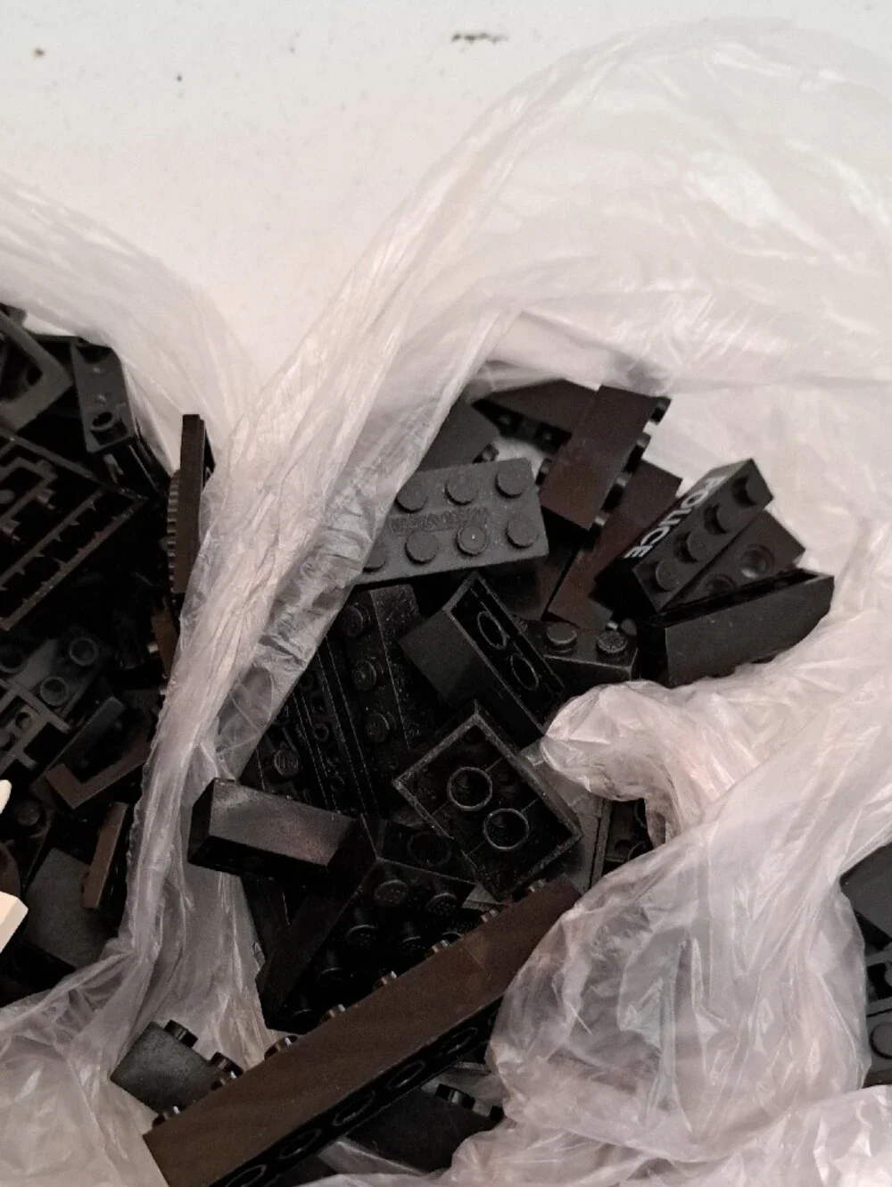 Lego Black Assorted Building Bricks and Vehicle Pieces